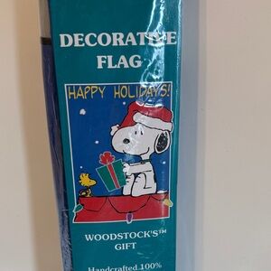 Peanuts Festive Blue and Red Decorative Flag